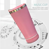 Copo Térmico com Caixa de Som Bluetooth e Luzes de LED Removíveis