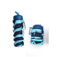 Garrafa Dobrável de Silicone com canudo