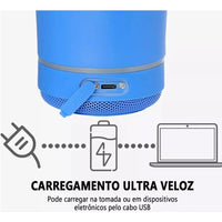 Copo Térmico com Caixa de Som Bluetooth e Luzes de LED Removíveis