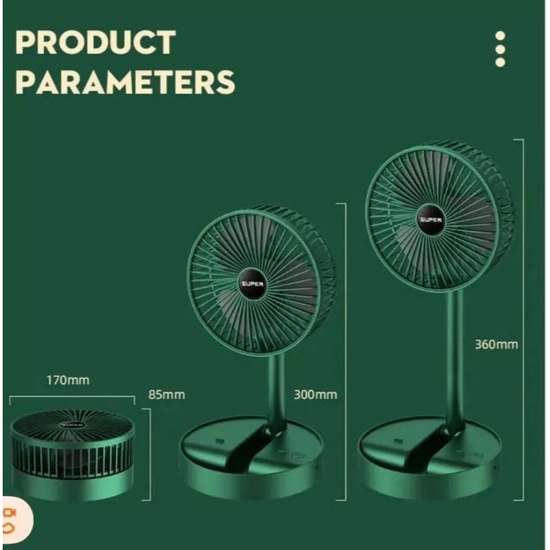 🌬️ Mini Ventilador de Mesa Portátil Retrátil – Frescor e Conforto a Qualquer Hora! 🌬️