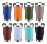 KIT com 20 Copos Térmicos 473ml com Tampa + Abridor – Cerveja Gelada Sempre com Você!