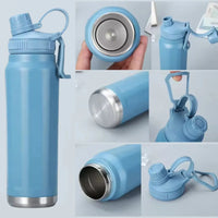 Garrafa Térmica Esportiva Inox 800ml – Água Gelada por até 12h!