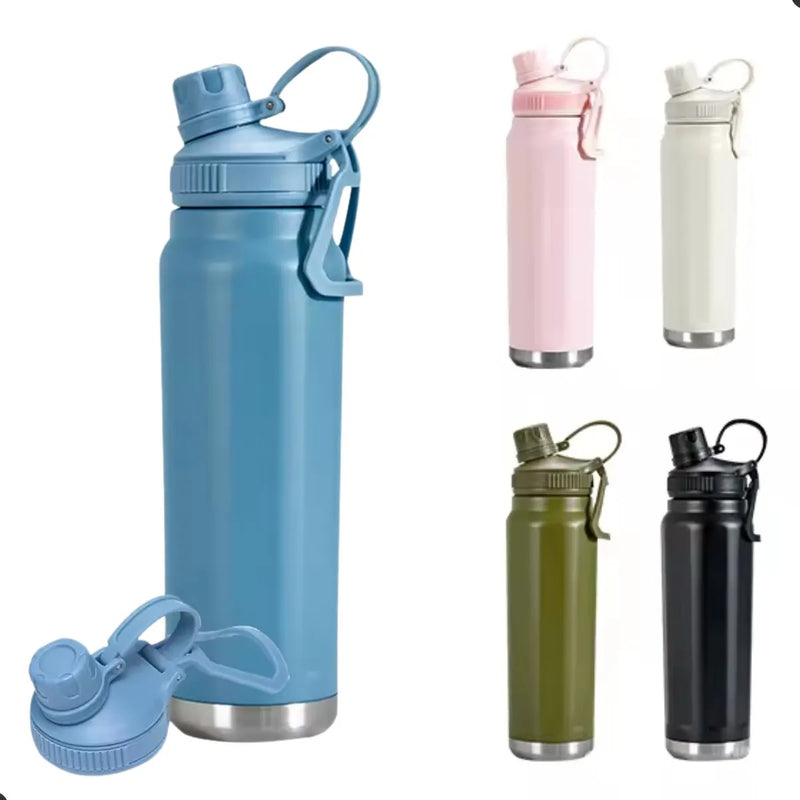 Garrafa Térmica Esportiva Inox 800ml – Água Gelada por até 12h!
