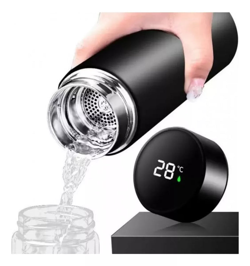 Garrafa Térmica de Inox com Termômetro Digital