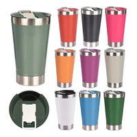 KIT com 20 Copos Térmicos 473ml com Tampa + Abridor – Cerveja Gelada Sempre com Você!