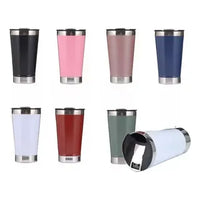 KIT com 20 Copos Térmicos 473ml com Tampa + Abridor – Cerveja Gelada Sempre com Você!