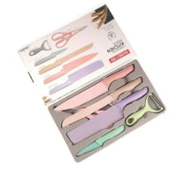 Kit Jogo de Facas Coloridas em Cerâmica – 6 Peças