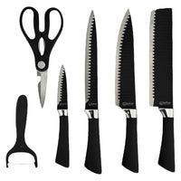 Kit de Facas Para Churrasco Ou Cozinha Profissional 6 Peças Ótimo Para o Dia a Dia