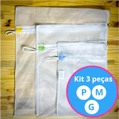 KIT com 4 Sacos Lava Fácil – Proteção Inteligente para Suas Roupas Delicadas!