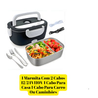 🍱⚡ Marmita Elétrica Portátil 12V/24V/110V – Sua Comida Sempre Quente, Onde Quer Que Você Esteja!