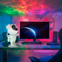 Lâmpada de Projeção de Espaço Astronauta 🌌👩‍🚀