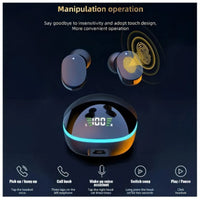 Fone De Ouvido Bluetooth G9s 5.1 Gamer Sem Fio G9s Cor Preto Cor da luz Azul-turquesa