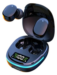 Fone De Ouvido Bluetooth G9s 5.1 Gamer Sem Fio G9s Cor Preto Cor da luz Azul-turquesa