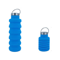 Garrafa Dobrável de Silicone com tampa de inóx