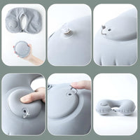 ✈️💤 Travesseiro de Viagem Inflável em U – Conforto Inteligente em Qualquer Destino!