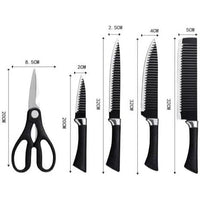 Kit de Facas Para Churrasco Ou Cozinha Profissional 6 Peças Ótimo Para o Dia a Dia