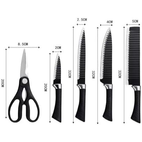 Kit de Facas Para Churrasco Ou Cozinha Profissional 6 Peças Ótimo Para o Dia a Dia