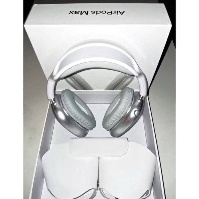 Fone de Ouvido AirPods Max Premium Super Bass Bluetooth Com Microfone Over-ear para Android IOS Com Capa